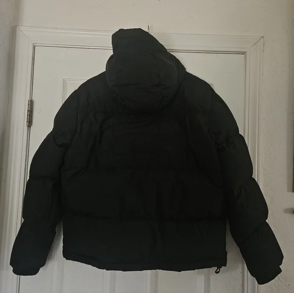 Lacoste Black Down Winter Hooded Puffer Jacket - Picture 7 of 12